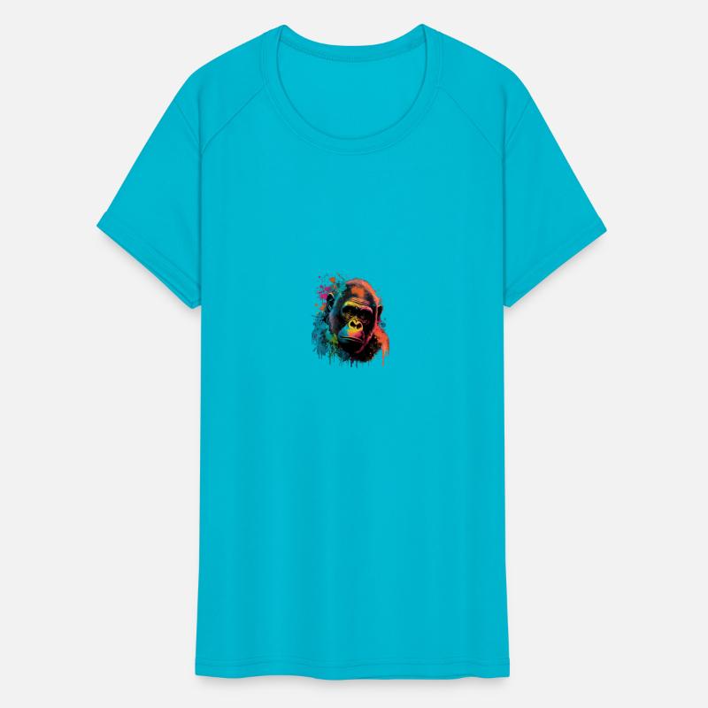 Colorful Gorilla Splash Art Expression