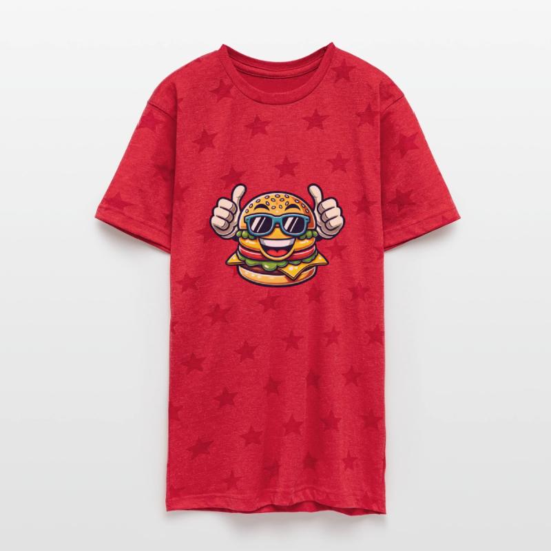 Cool Cheeseburger Fast Food with Sunglasses