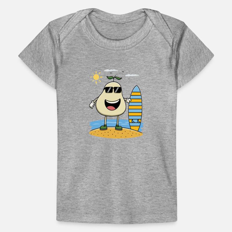 Cool Surfing Pear – Funny Summer Beach Cartoon Des