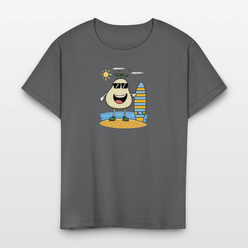 Cool Surfing Pear – Funny Summer Beach Cartoon Des