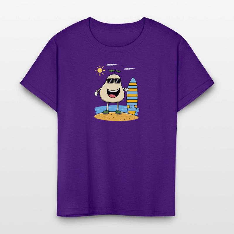 Cool Surfing Pear – Funny Summer Beach Cartoon Des