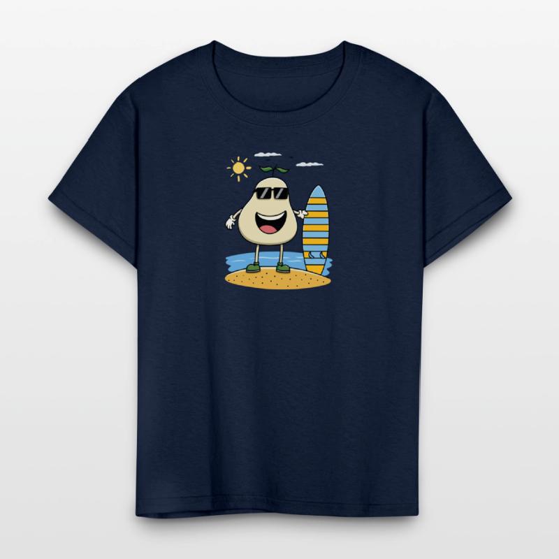 Cool Surfing Pear – Funny Summer Beach Cartoon Des
