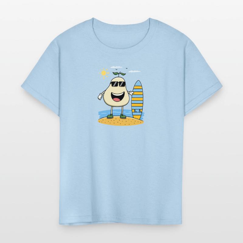 Cool Surfing Pear – Funny Summer Beach Cartoon Des