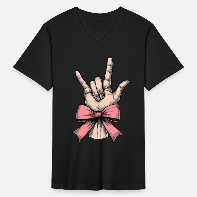 Coquette Bow Sign Language I Love You ASL Deaf