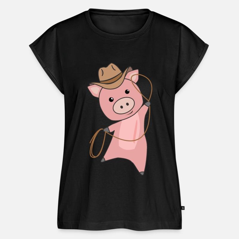 Cowboy Pig Piglet Piggy Western Pink
