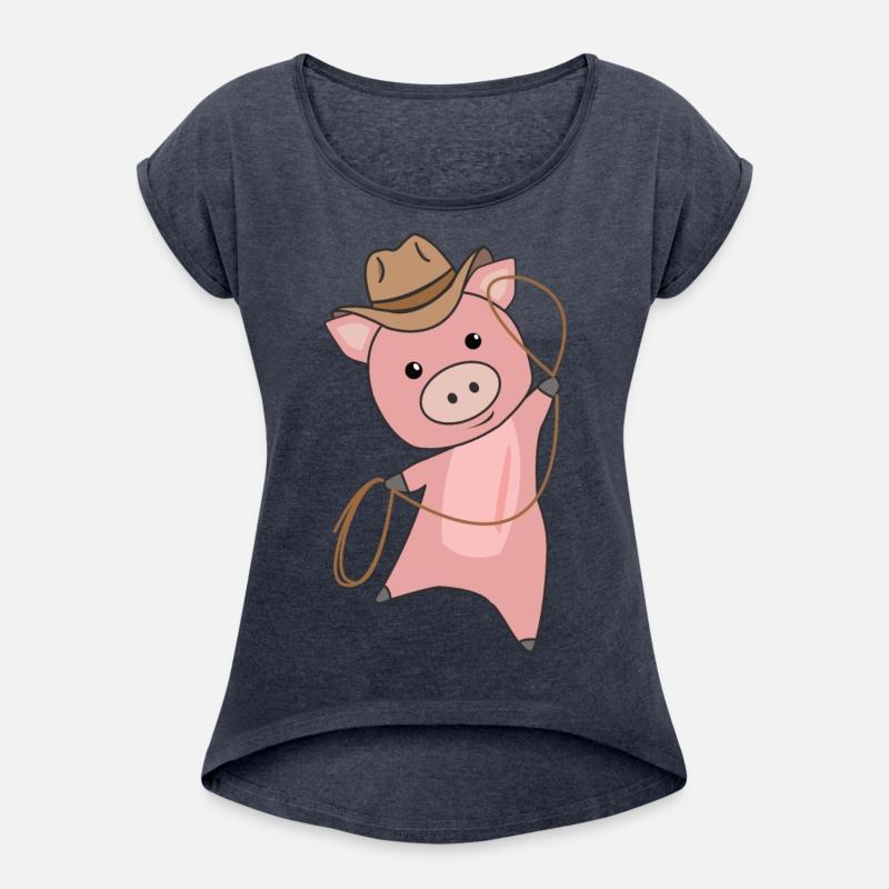 Cowboy Pig Piglet Piggy Western Pink