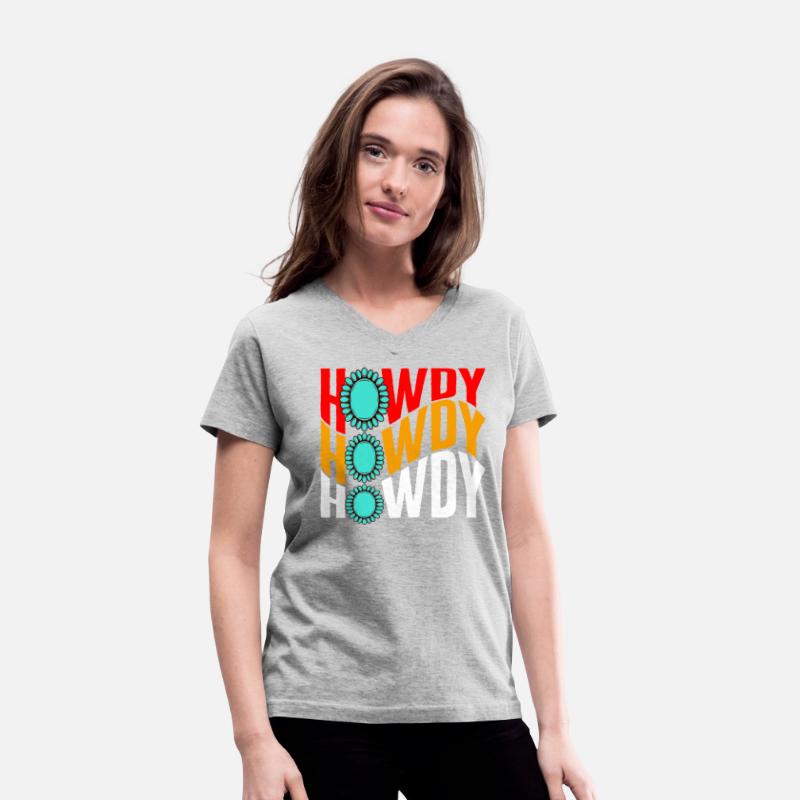 Cowboy Shirt, Howdy Turquoise Gem Tee, Western