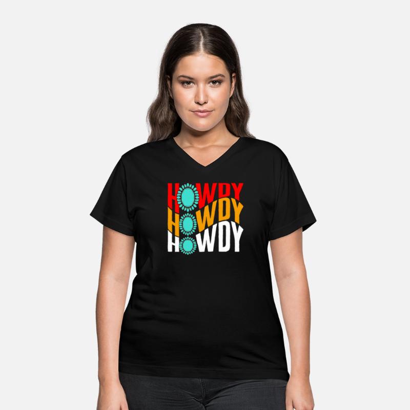 Cowboy Shirt, Howdy Turquoise Gem Tee, Western