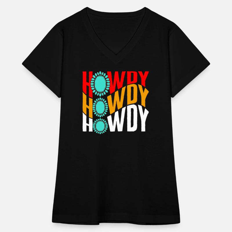 Cowboy Shirt, Howdy Turquoise Gem Tee, Western