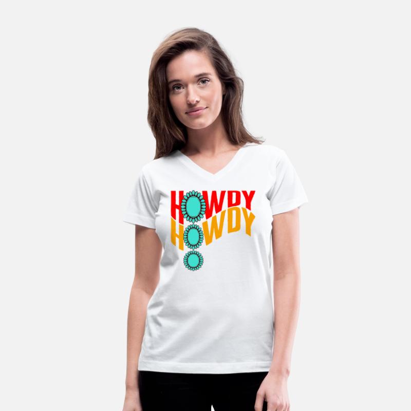 Cowboy Shirt, Howdy Turquoise Gem Tee, Western