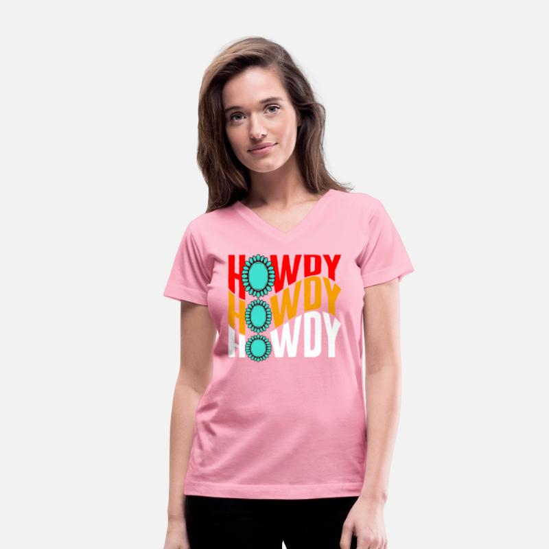 Cowboy Shirt, Howdy Turquoise Gem Tee, Western