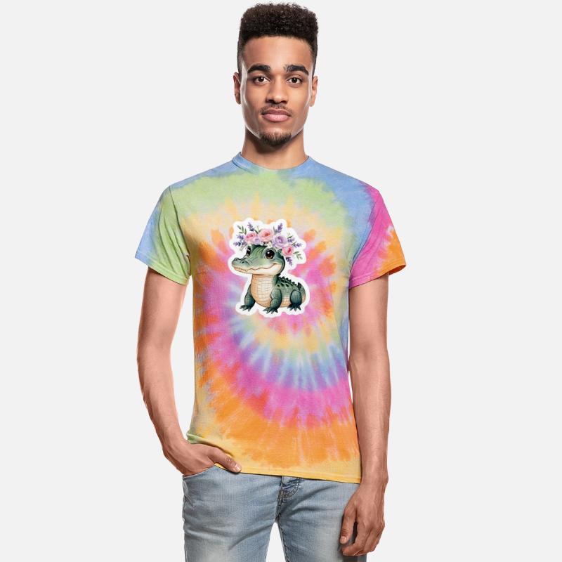 crocodile with flower