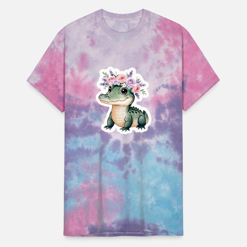 crocodile with flower