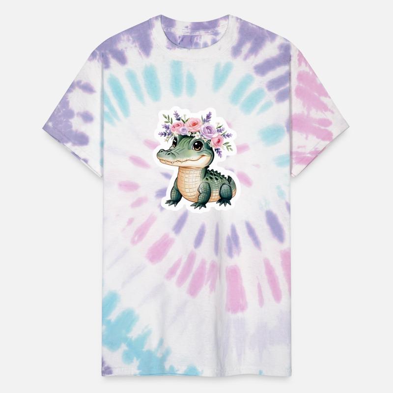 crocodile with flower