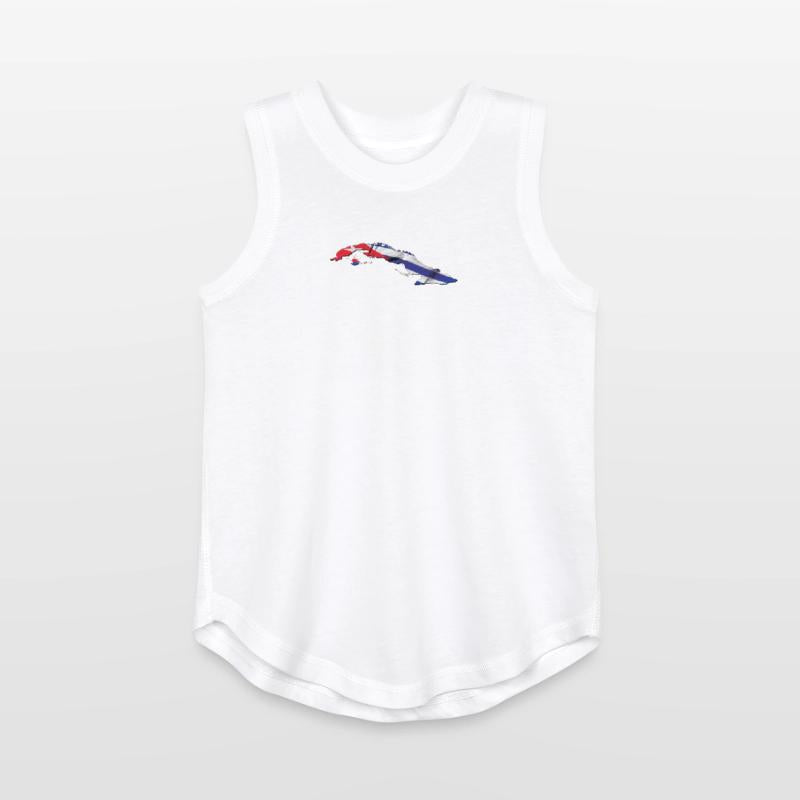 Cuba Flag in Cuba Map