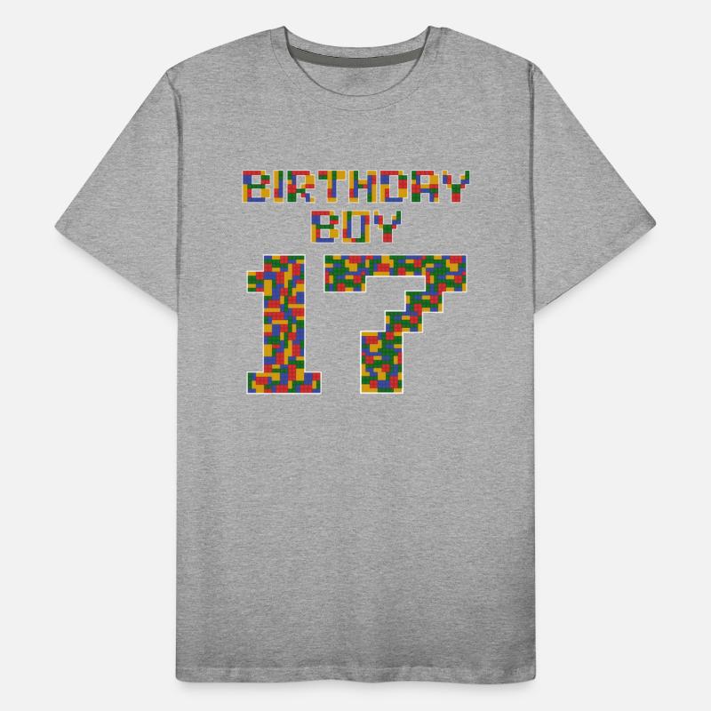 Cute 17th Birthday Gift 17 Year Old Block Building