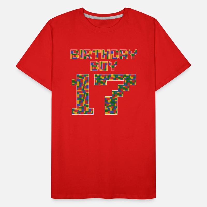 Cute 17th Birthday Gift 17 Year Old Block Building