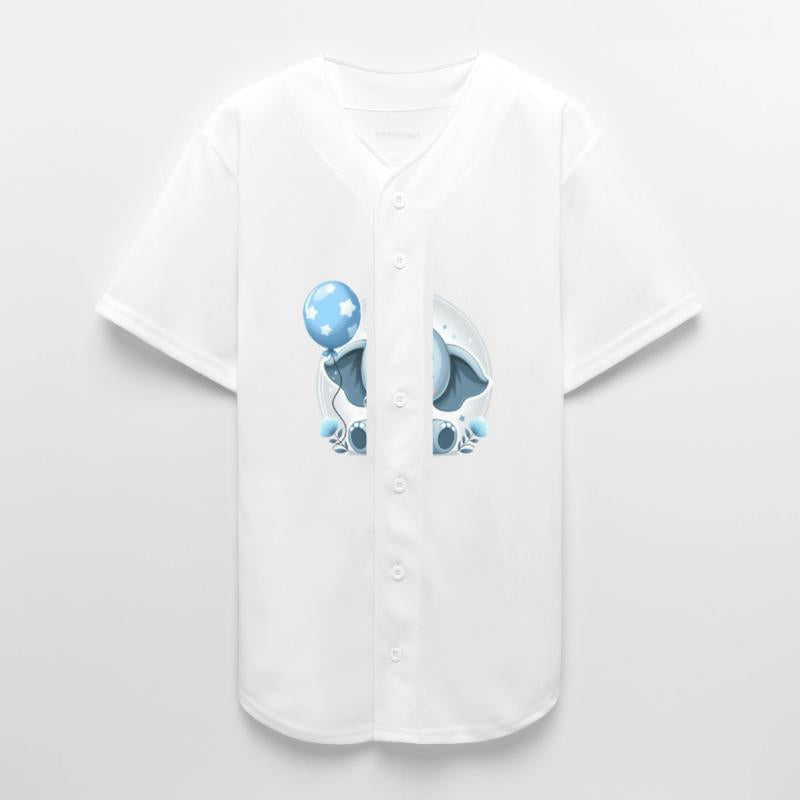 Cute Baby Elephant Sweatshirt, Baby blue elephant