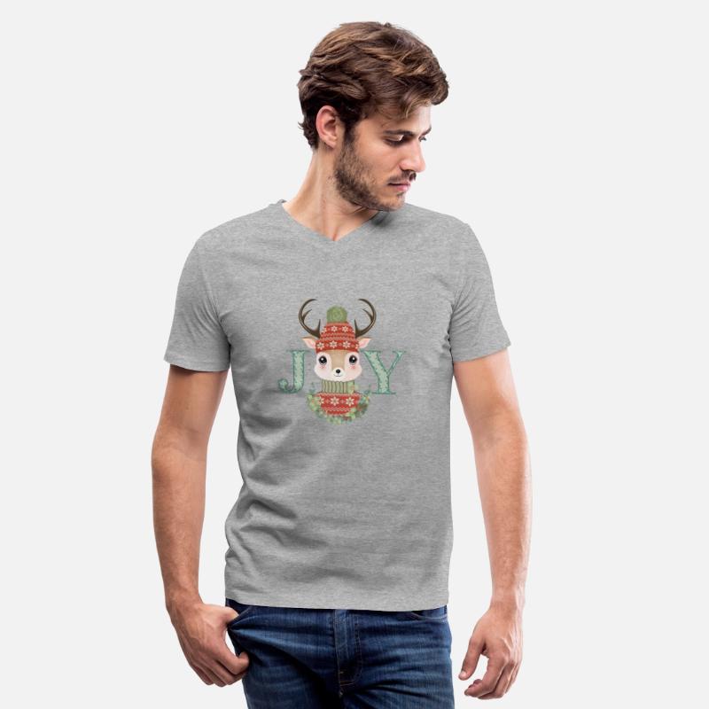 cute deer with sweater and bobble hat Joy