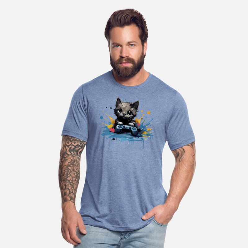 Cute Gaming Cat Video Game Computer Ai Gen