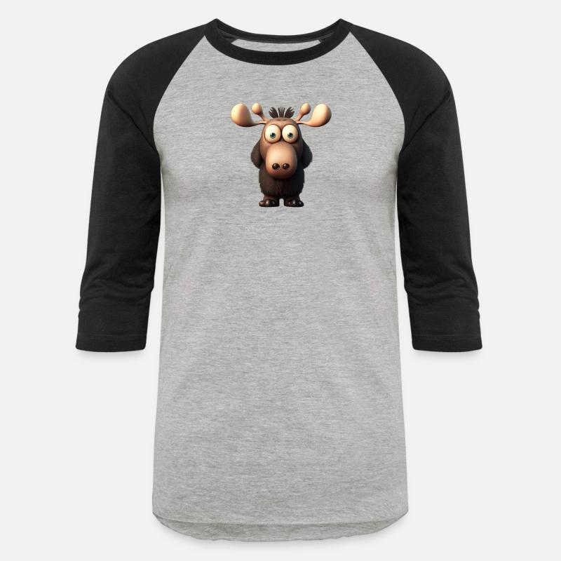 Cute little moose cartoon character