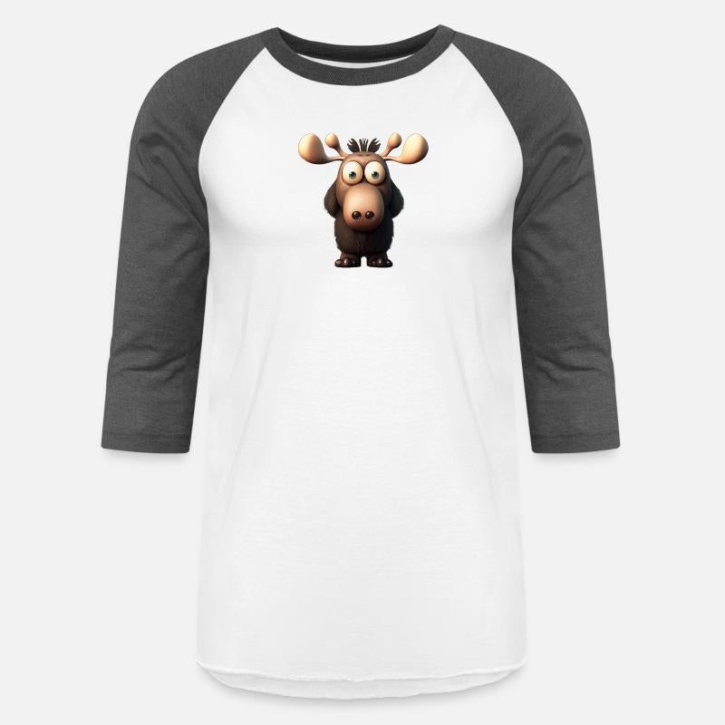 Cute little moose cartoon character