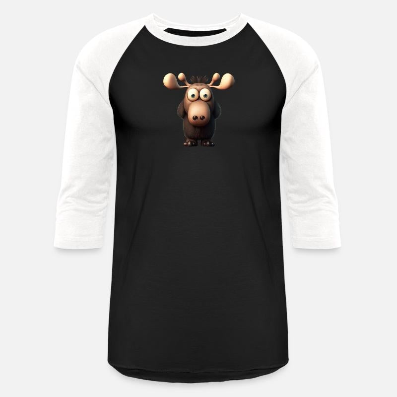 Cute little moose cartoon character