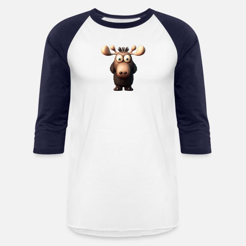 Cute little moose cartoon character