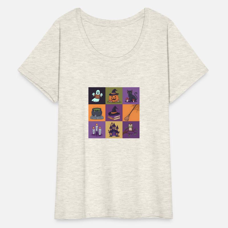 Cute Orange and Purple Spooky Halloween ghost