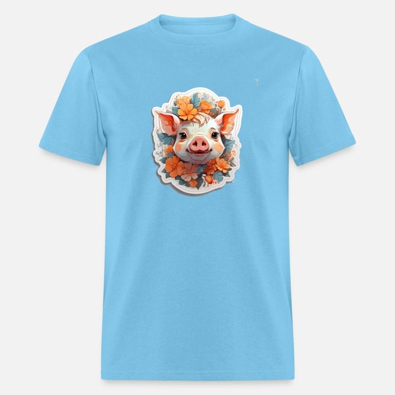 Cute pig nice Ai design t-shirt