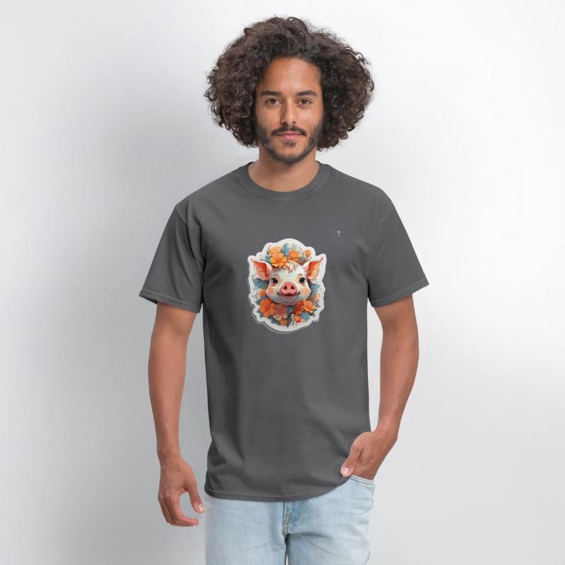 Cute pig nice Ai design t-shirt