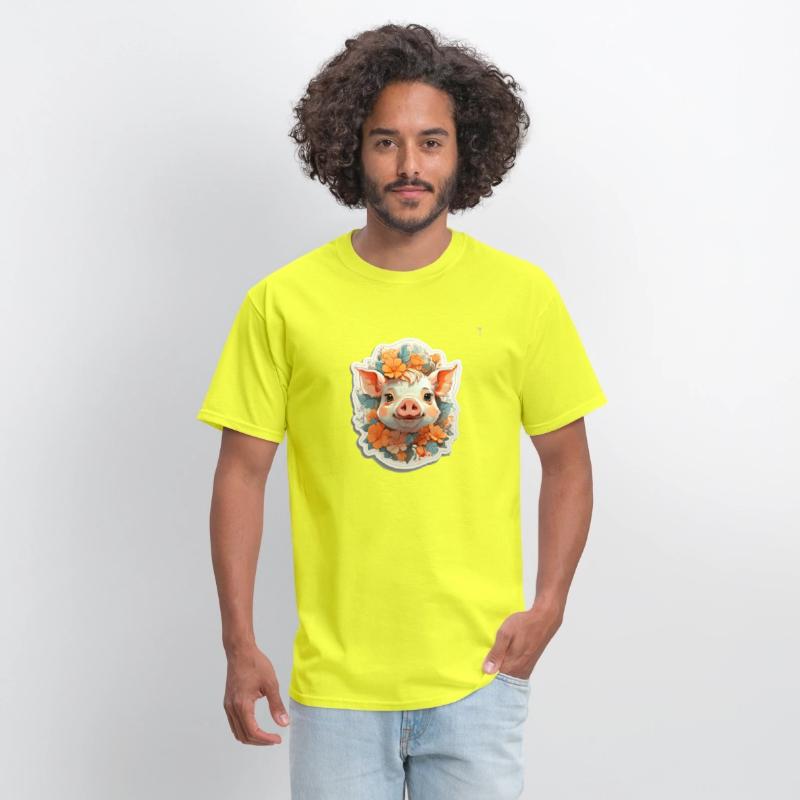Cute pig nice Ai design t-shirt