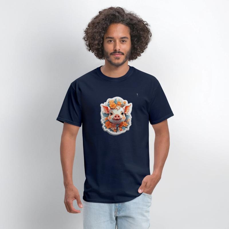 Cute pig nice Ai design t-shirt