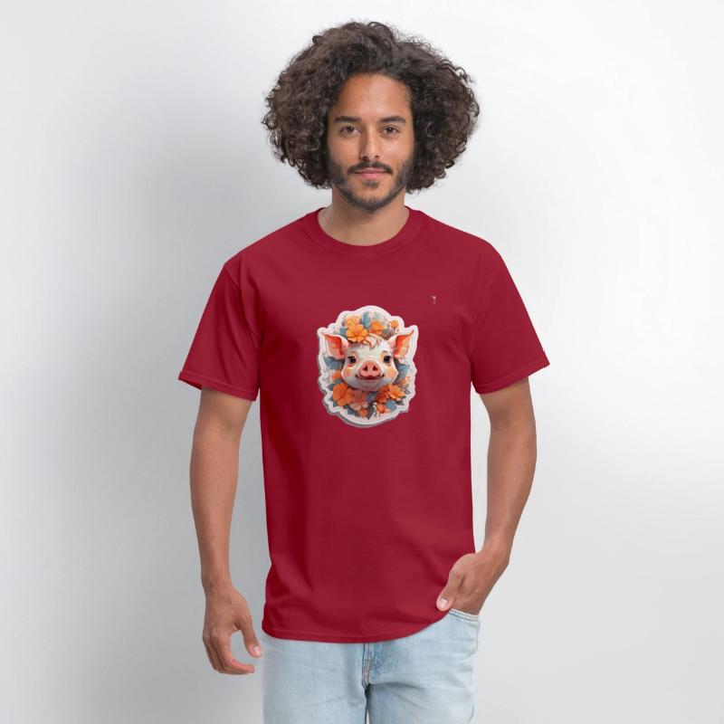 Cute pig nice Ai design t-shirt