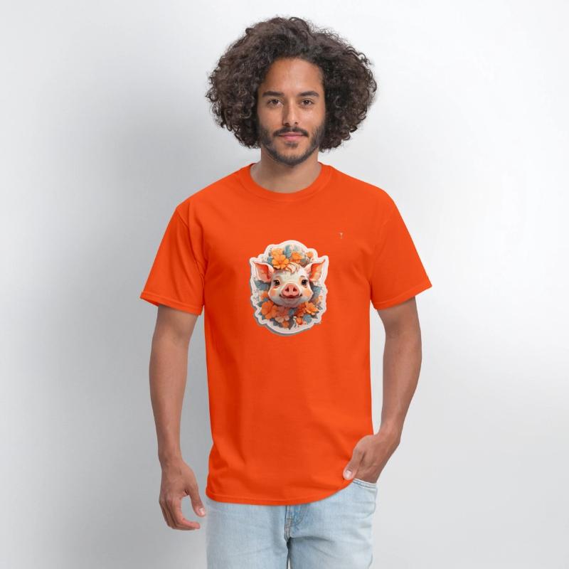 Cute pig nice Ai design t-shirt
