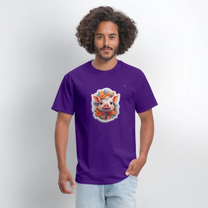 Cute pig nice Ai design t-shirt