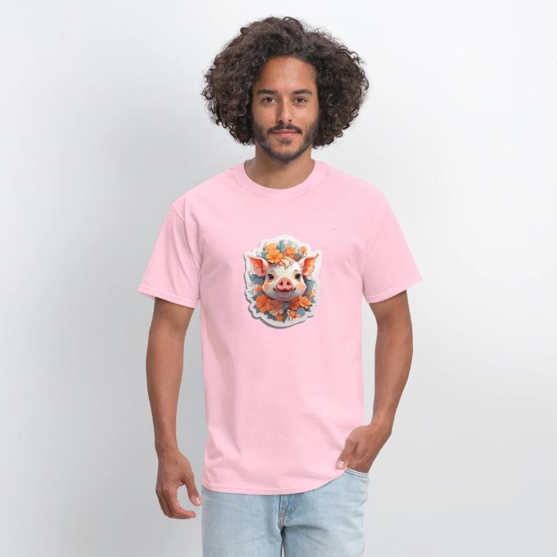 Cute pig nice Ai design t-shirt