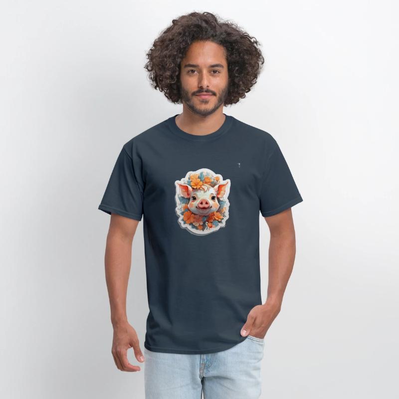 Cute pig nice Ai design t-shirt
