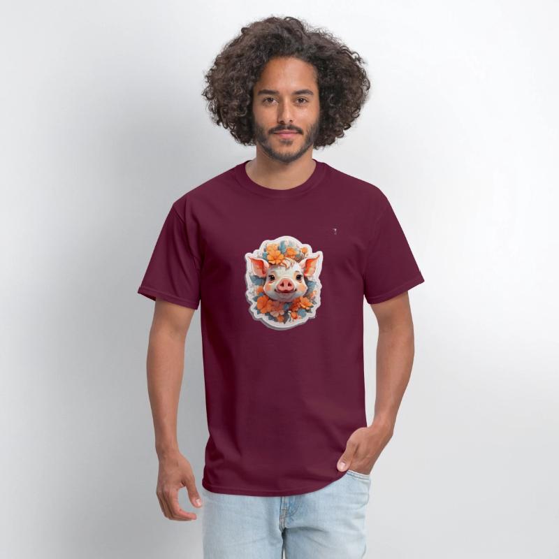 Cute pig nice Ai design t-shirt