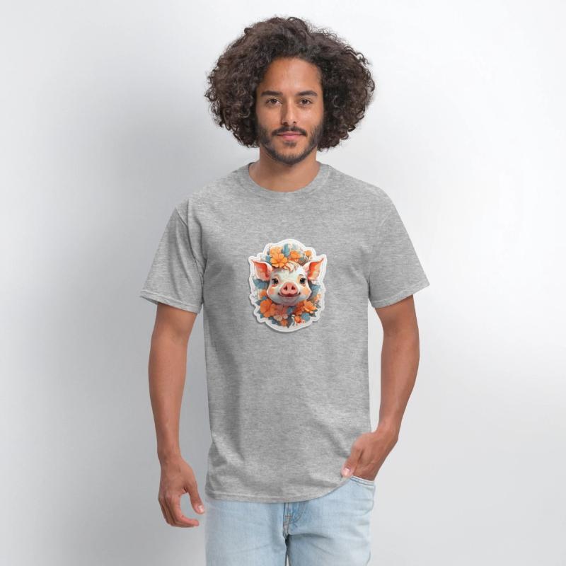 Cute pig nice Ai design t-shirt