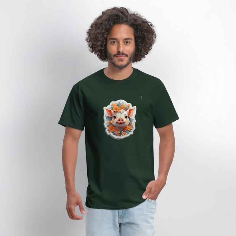 Cute pig nice Ai design t-shirt