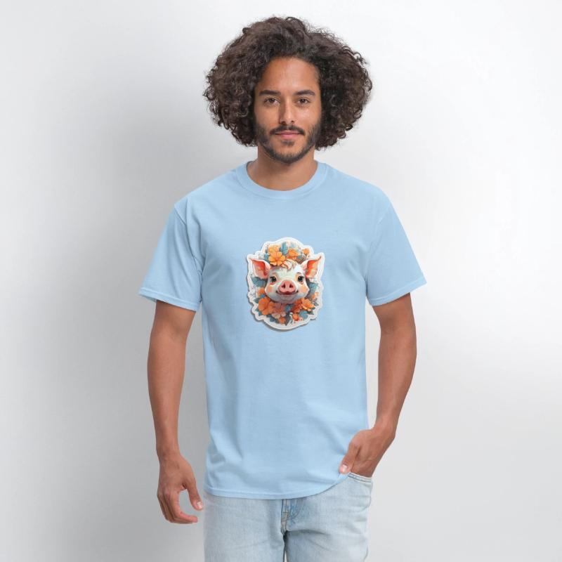 Cute pig nice Ai design t-shirt