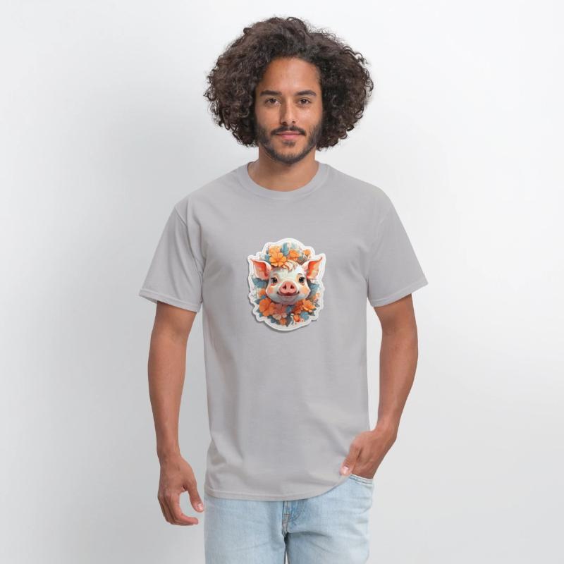 Cute pig nice Ai design t-shirt