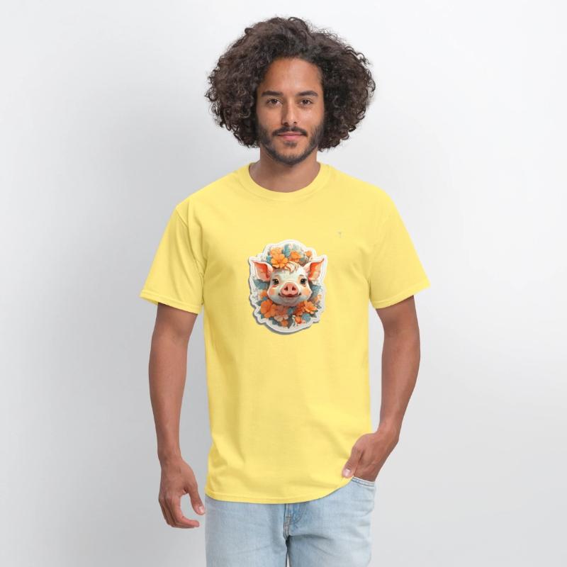 Cute pig nice Ai design t-shirt