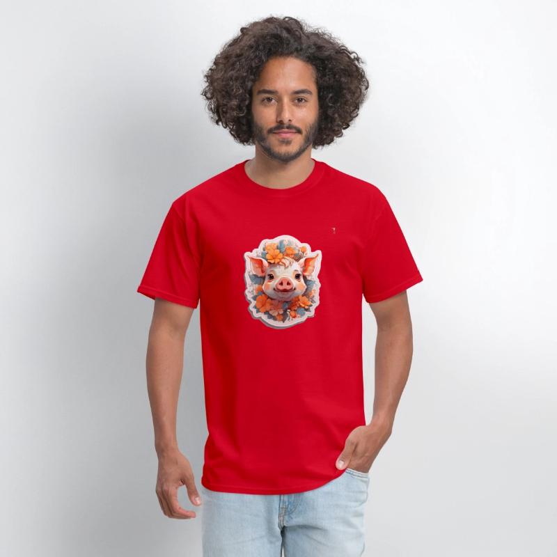 Cute pig nice Ai design t-shirt