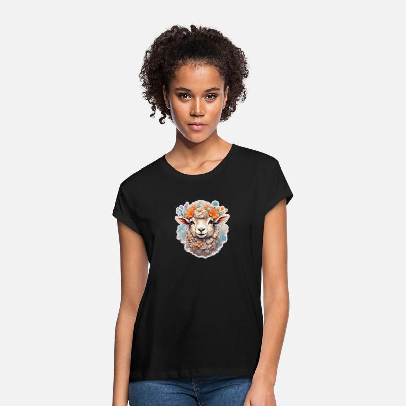Cute sheep nice Ai design t-shirt