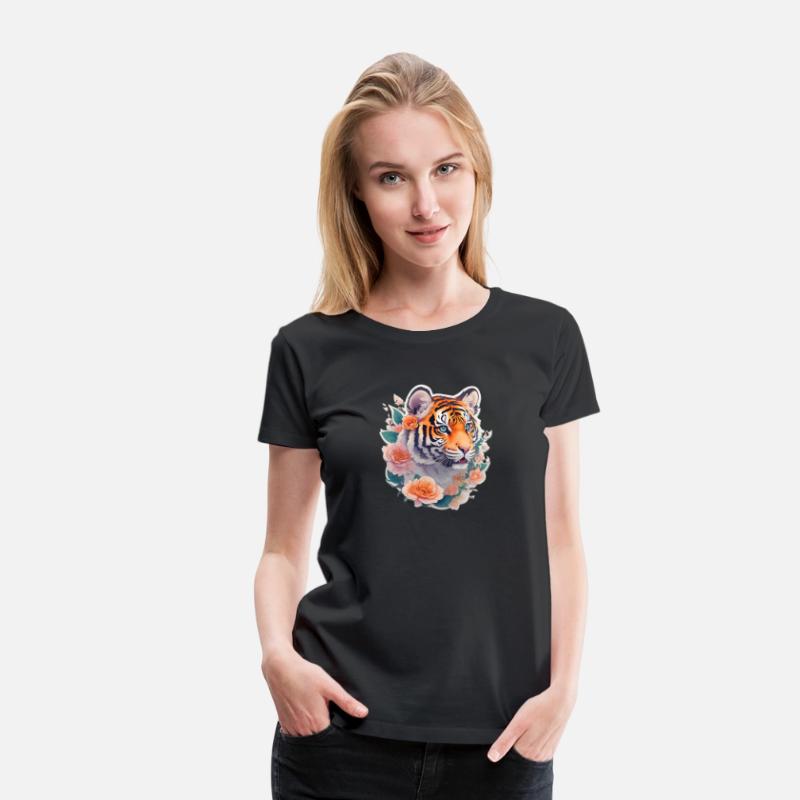 Cute tiger nice Ai design t-shirt