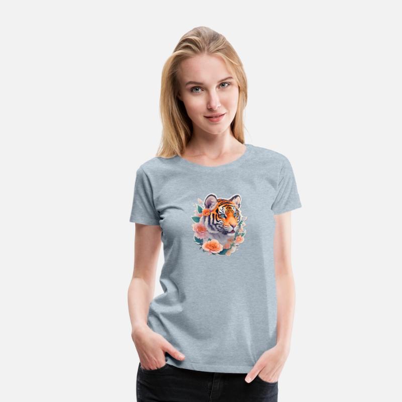 Cute tiger nice Ai design t-shirt