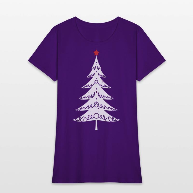 Decorated Minimalistic Christmas Tree - White