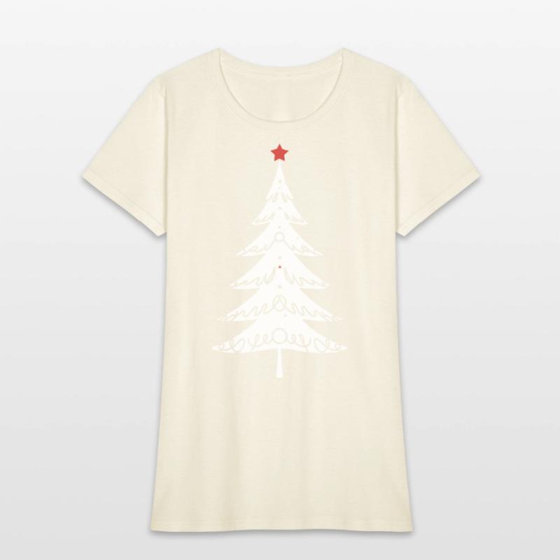 Decorated Minimalistic Christmas Tree - White